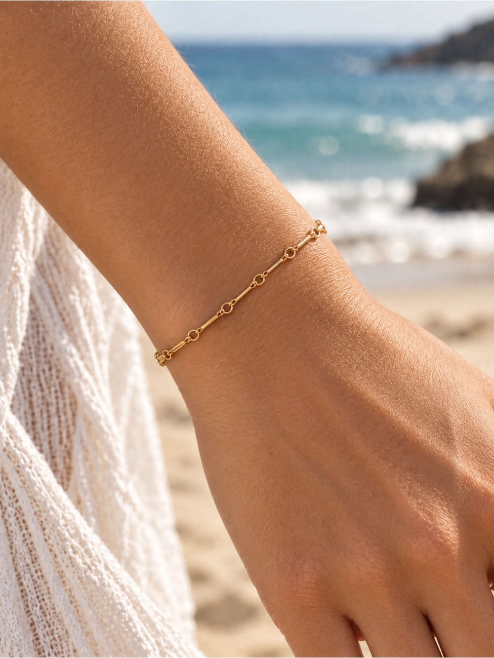 Bar and Halo Made to Order Bracelet
